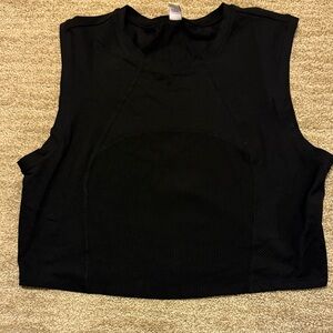 Elegant Black Sleeveless Muscle Tee
